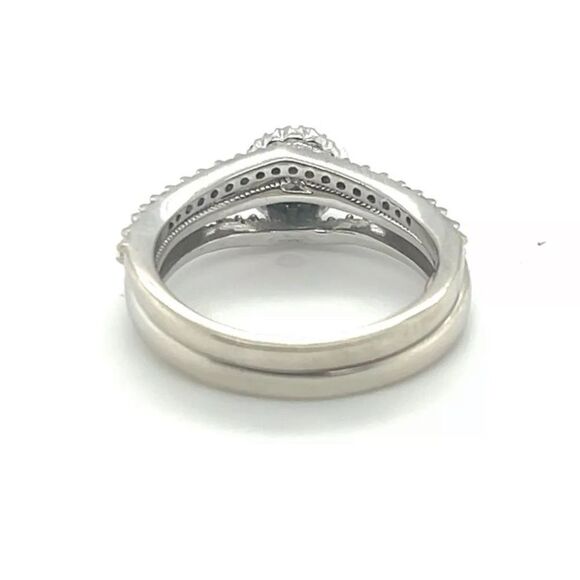 10KWG Diamond Bridal Set | Engagement & Wedding Ring - Picture 5 of 16